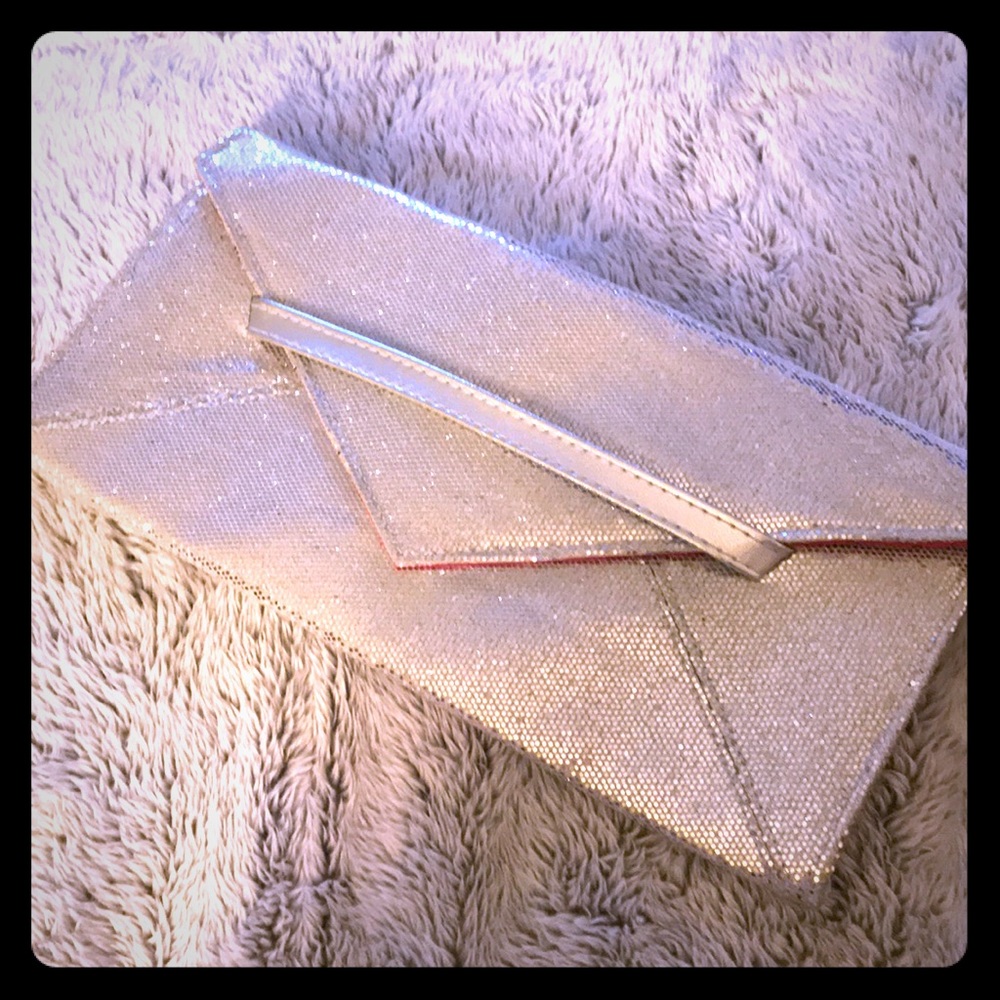 New Silver sparkle clutch purse VS Victoria Secret